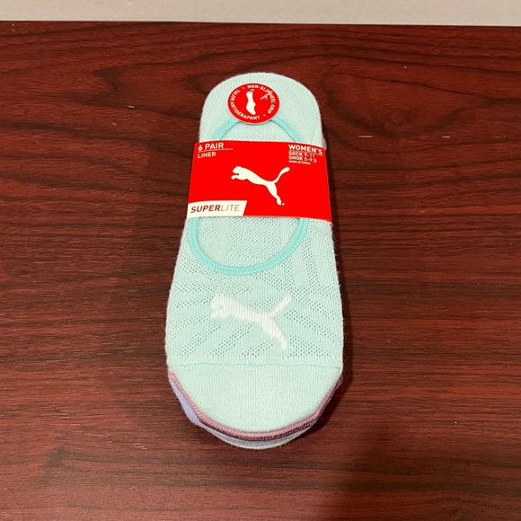 Puma Superlite, Women’s Liner Socks, Multicolor, 6 Pack - Picture 2 of 12